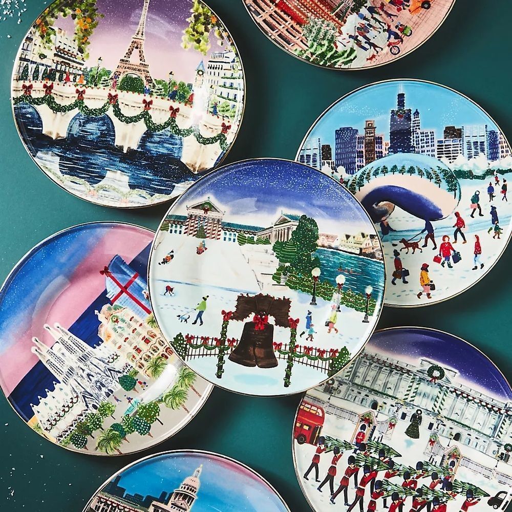 ❤️Philadelphia Anthropologie Dessert Plate 2024 NWT! - Picture 5 of 7